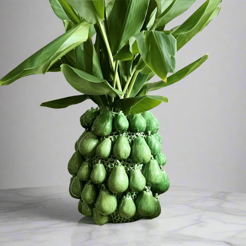 Sardegna Ceramic Pear Vase in Green 36cm