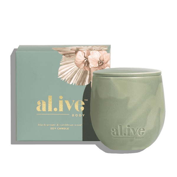 Al.ive Body - Blackcurrant & Caribbean Wood Soy Candle