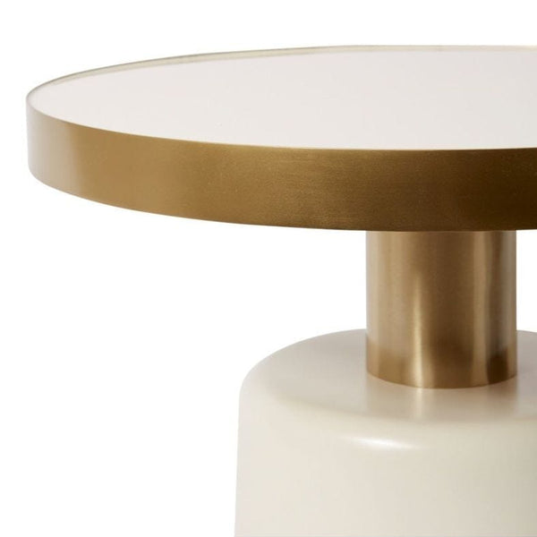 Giselle Metal Coffee Table in White/Gold