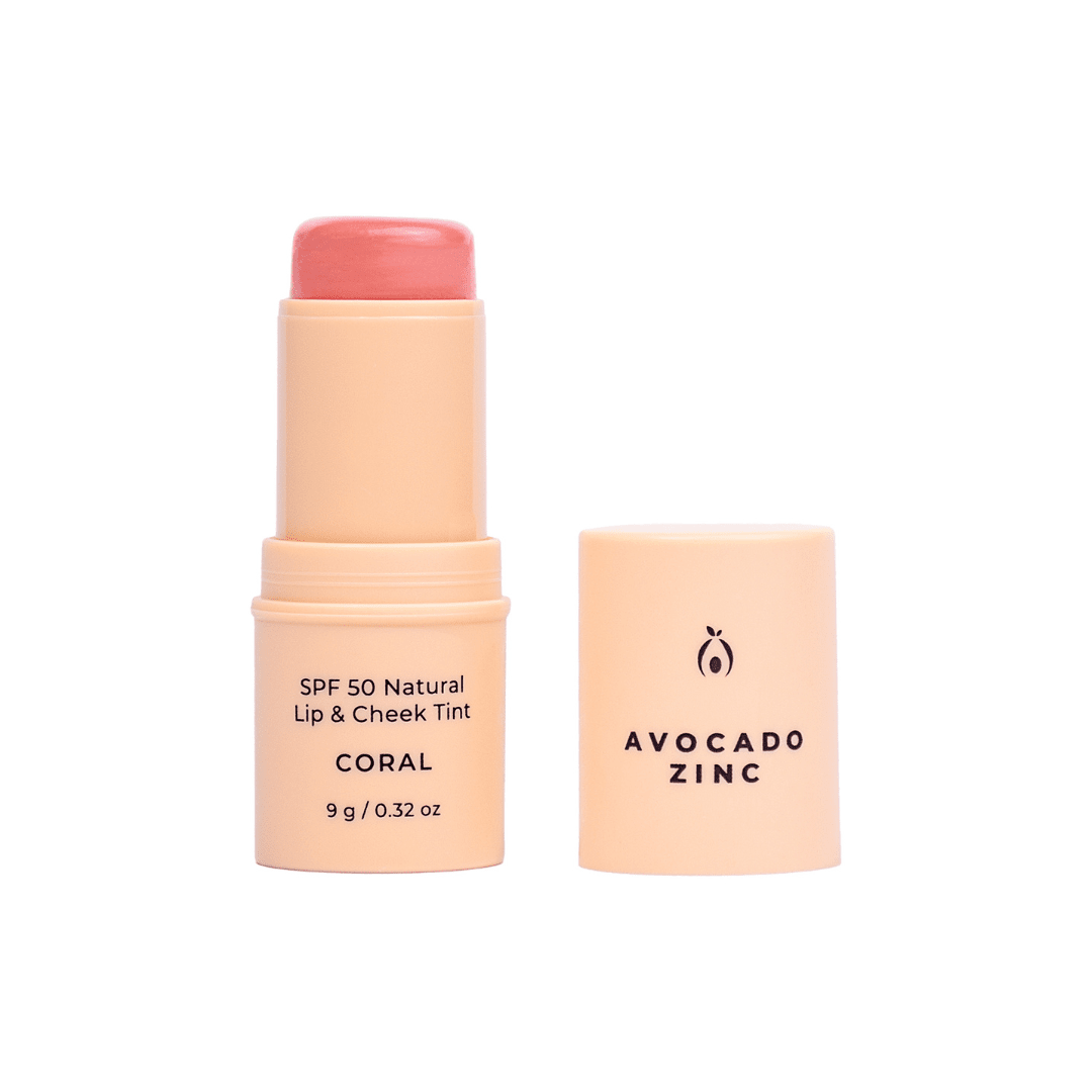 Avocado Zinc - SPF 50 Natural Lip &amp; Cheek Tint - Coral