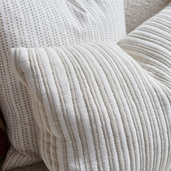 Dansa Cotton Feather Insert Cushion in Natural - 60 x 40cm (Save 19%)