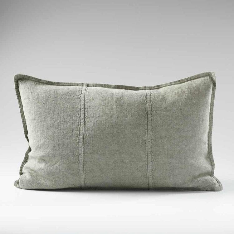 Luca Linen Outdoor Cushion in Pistachio - 40x60cm