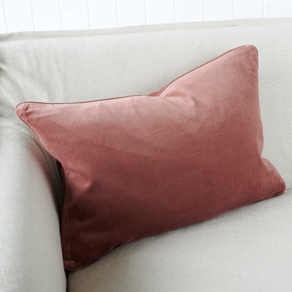 Lynette Velvet Cushion in Desert Rose - 40x60cm