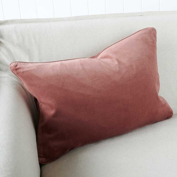 Lynette Velvet Cushion in Desert Rose - 40 x 60cm (Save 20%)