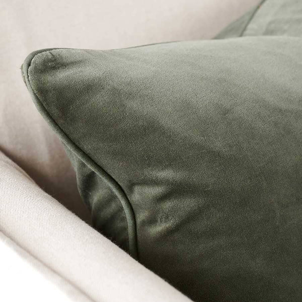 Lynette Velvet Feather Insert Cushion in Khaki - 60 x 60cm (Save 21%)