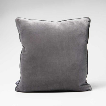 Lynette Velvet Feather Insert Cushion in Coal - 50 x 50cm (Save 20%)