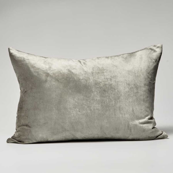 Precious Velvet Feather Insert Cushion in Pewter - 40 x 60cm (Save 20%)