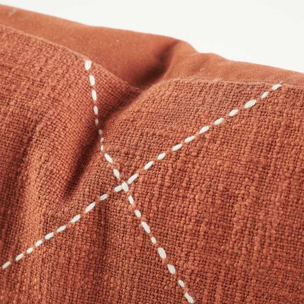 Ravo Cotton Feather Insert Cushion in Rust - 40 x 60cm (Save 18%)