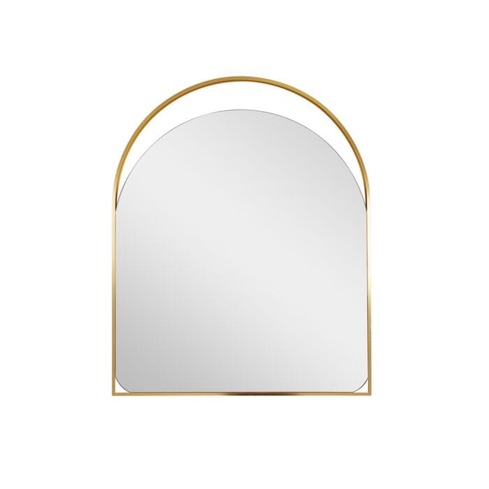 Ela Arch Metal Wall + Table Mirror in Gold