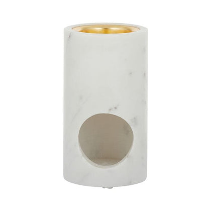 Alia Marble Oil Burner in White