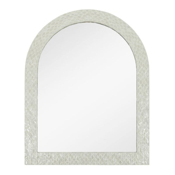 Layla Inlay Arch Mirror in Ivory
