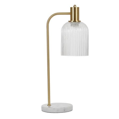 Catia Table Lamp in White Marble/Gold
