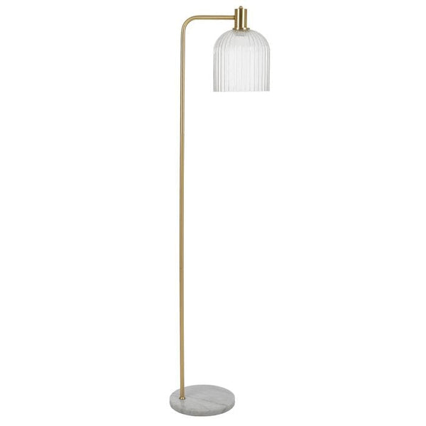 Catia Floor Lamp in White/Gold (Save 11%)