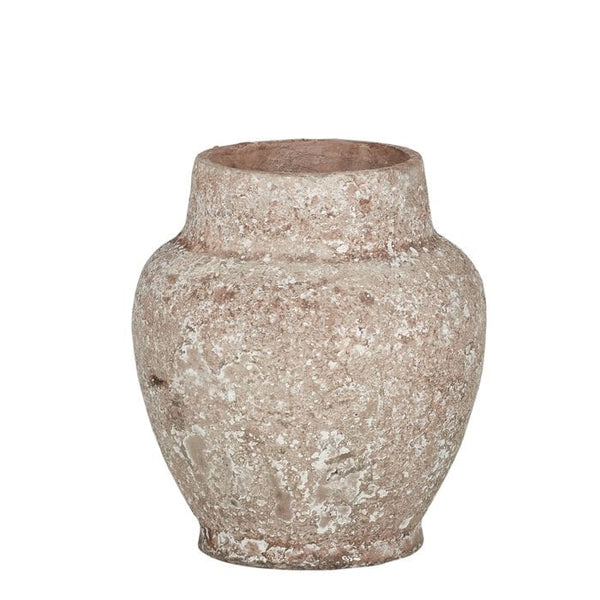 Elonara Cement Vase in Natural - Small