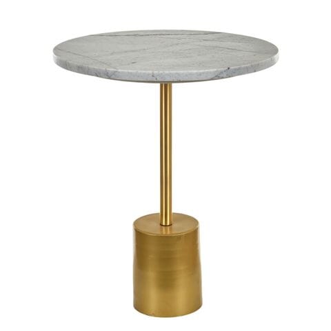 Scarlet Marble Side Table in Gold (Save 20%)