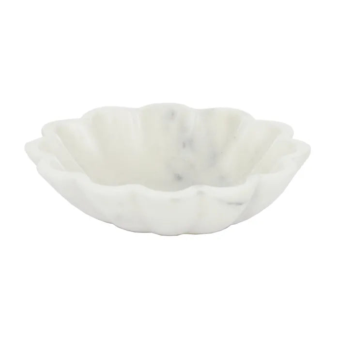 Agathe Marble Bowl in White 20cm