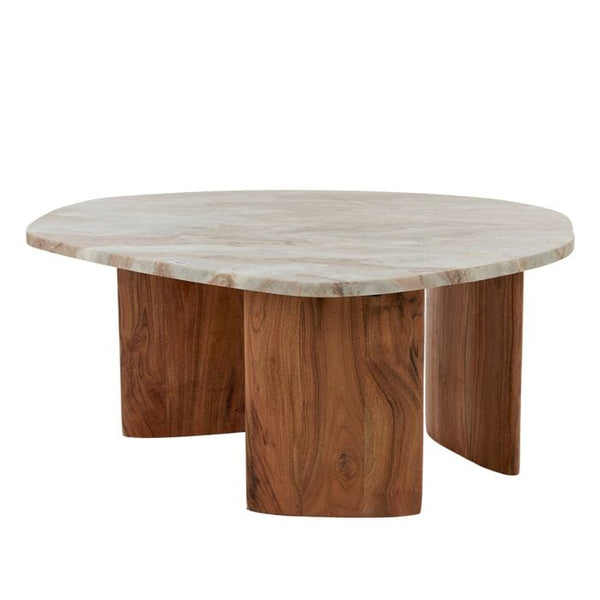 Annika Marble + Wood Coffee Table