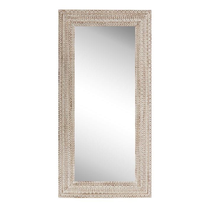 Samara Moorish Antique Wood Mirror White Wash (XL) Save 18%