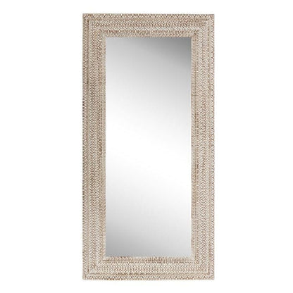 Samara Moorish Antique Wood Mirror White Wash (XL) Save 18%
