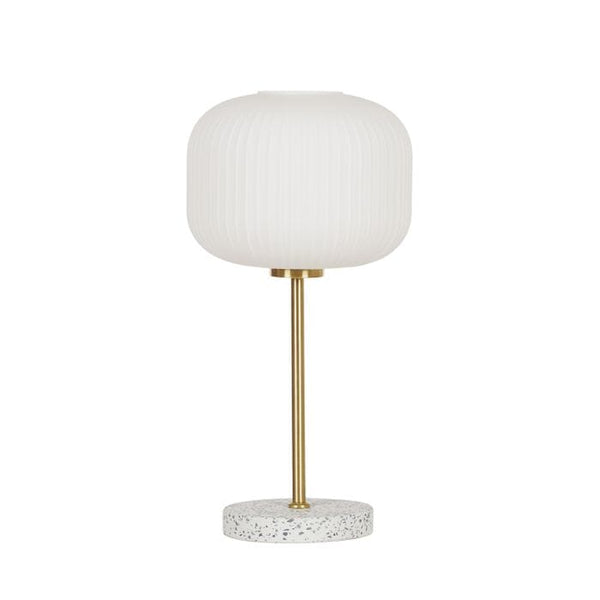 Aristea Terrazzo Table Lamp in White/Gold (Save 15%)