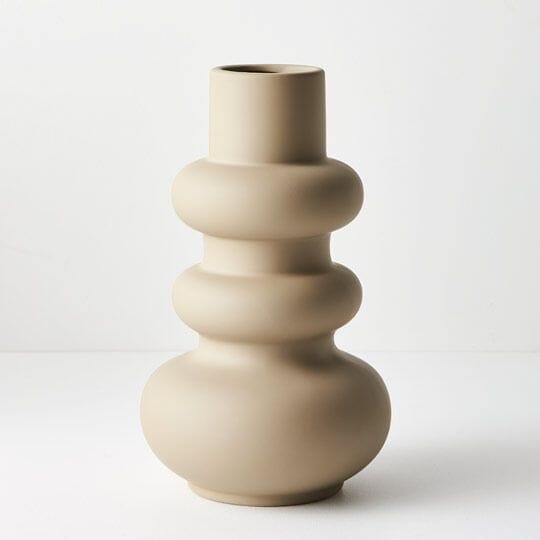 Bella Curves Vase in Sand (Save 20%)
