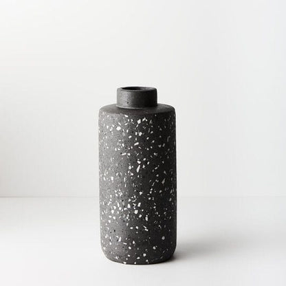 Olivia Black Terrazzo Vase 27.5cm (Save 38%)