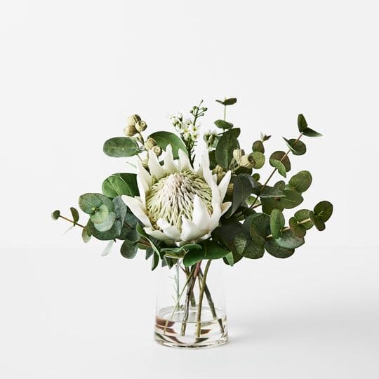 Protea King Artificial in Vase 30cm