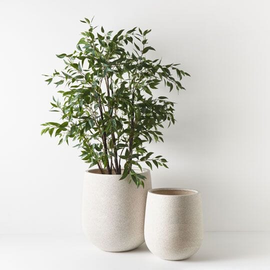 Ivy Pot White Terrazzo 55cm