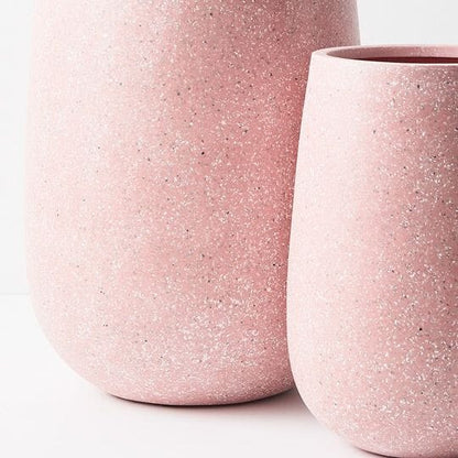 Delphine Tall Pot in Pink Terrazzo 50cm