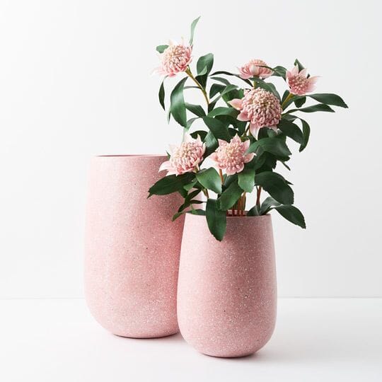 Delphine Tall Pot in Pink Terrazzo 50cm