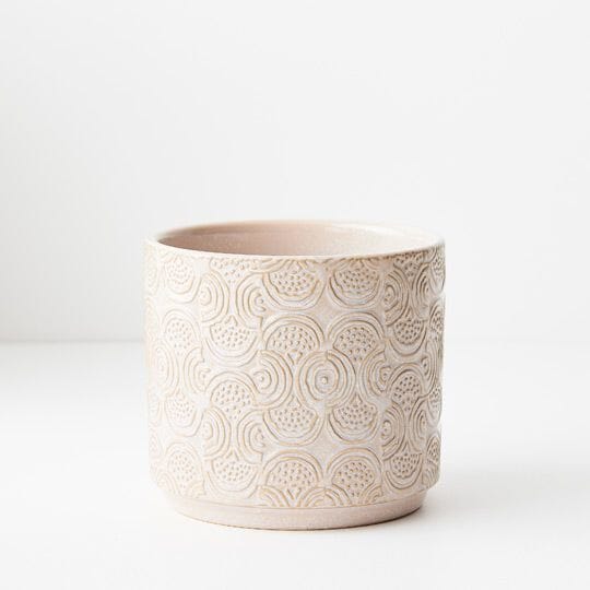 Millini Textured Ceramic Pot in Nude 14.5cm