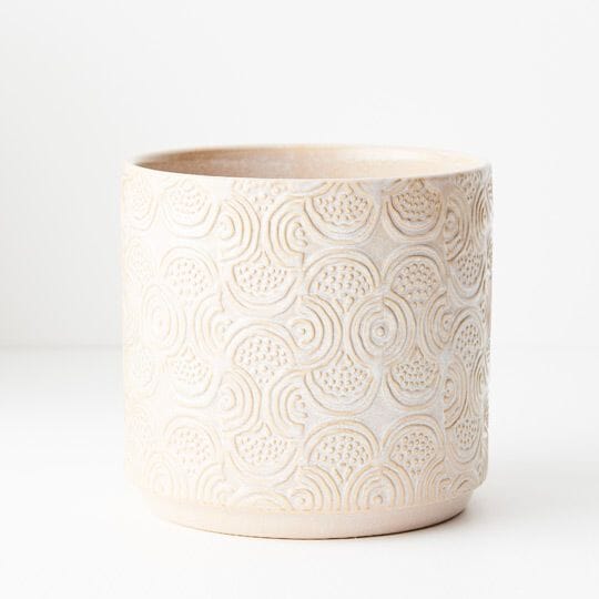 Millini Textured Ceramic Pot in Nude 18cm