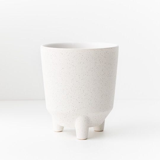 Dalida Footed Plant Pot in White