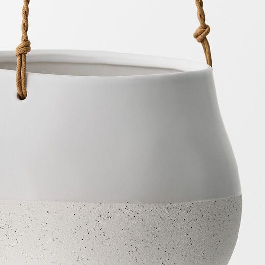 Mimi Ceramic Hanging Pot in White - Large
