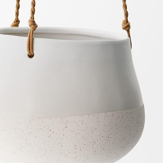 Mimi Ceramic Hanging Pot in  White - Medium