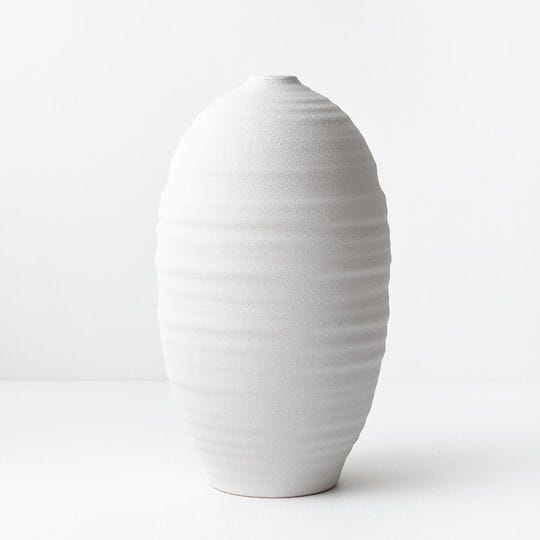 Jabbour Ceramic Vase in Matte White - Large