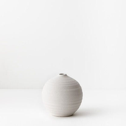 Jabbour Ceramic Vase in Matte White - Small