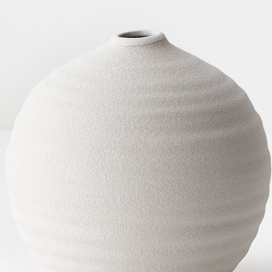 Jabbour Ceramic Vase in Matte White - Small