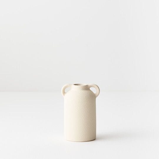 Ynes Stone Vase in Ivory 9.5cm