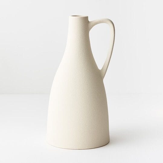 Ynes Stone Vase in Ivory 28.5cm