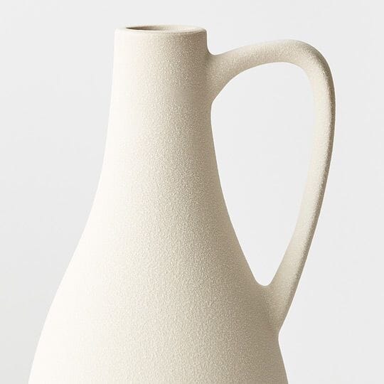 Ynes Stone Vase in Ivory 28.5cm