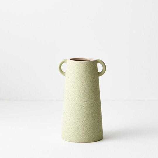 Zaha Ceramic Vase in Pistachio - 19cm