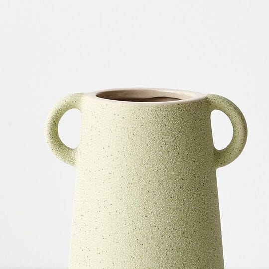 Zaha Ceramic Vase in Pistachio - 19cm