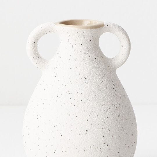Zaha Ceramic Vase in White