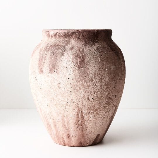 Sicily Urn Vase in Antique Terracotta 35cm