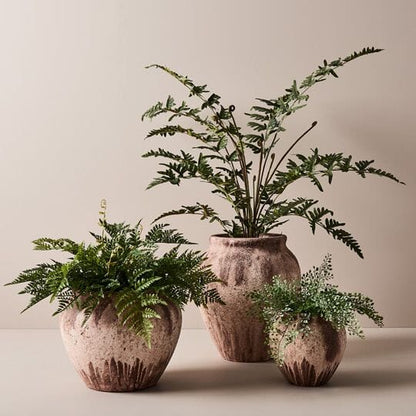 Sicily Urn Vase in Antique Terracotta 35cm