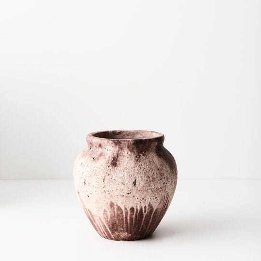 Sicily Urn Vase in Antique Terracotta 19cm