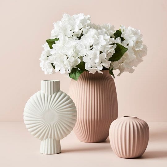 Hydrangea Artificial Bush in White 46cm