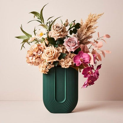 Hydrangea Artificial Real Touch Bush in Green 41cm