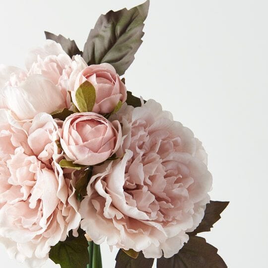 Peony Artificial Bouquet in Soft Pink 35cm